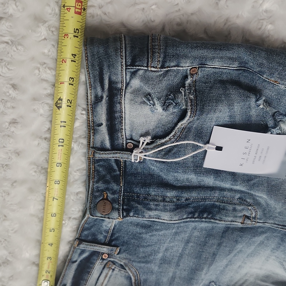 Risen Girlfriend High Rise Distressed Jeans Juniors Size 15 Womens Size … - Picture 6 of 12
